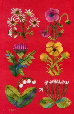 thegroovyarchives:Floral Cross Stitch DesignsFrom