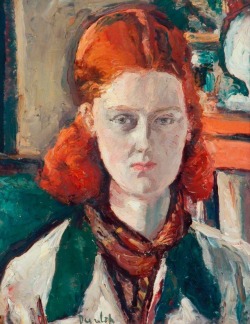 terminusantequem:Ronald Ossory Dunlop (British, 1894-1973), Joan Manning Saunders, before 1956. Oil on canvas, 50,9 x 40,7 cm