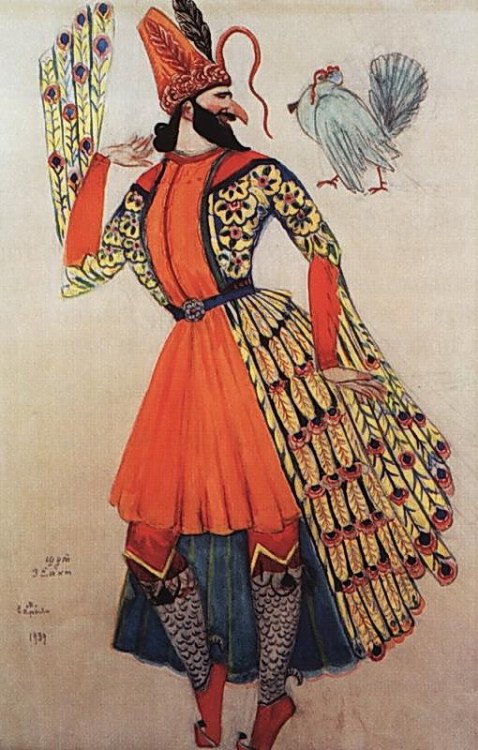 artist-sarian:Costume design of a clown for an opera by A. Spendiarov ‘Almast’, 1939, Martiros Saria