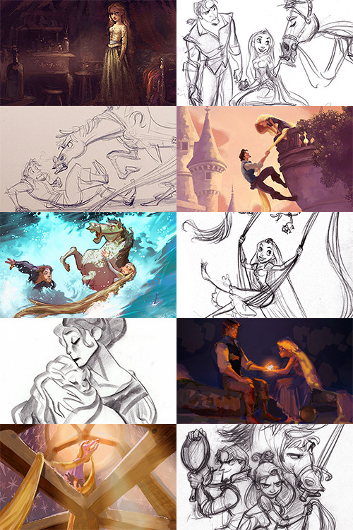 julieandrewss:   Concept Art → Tangled   &ldquo;I’ve been looking out of