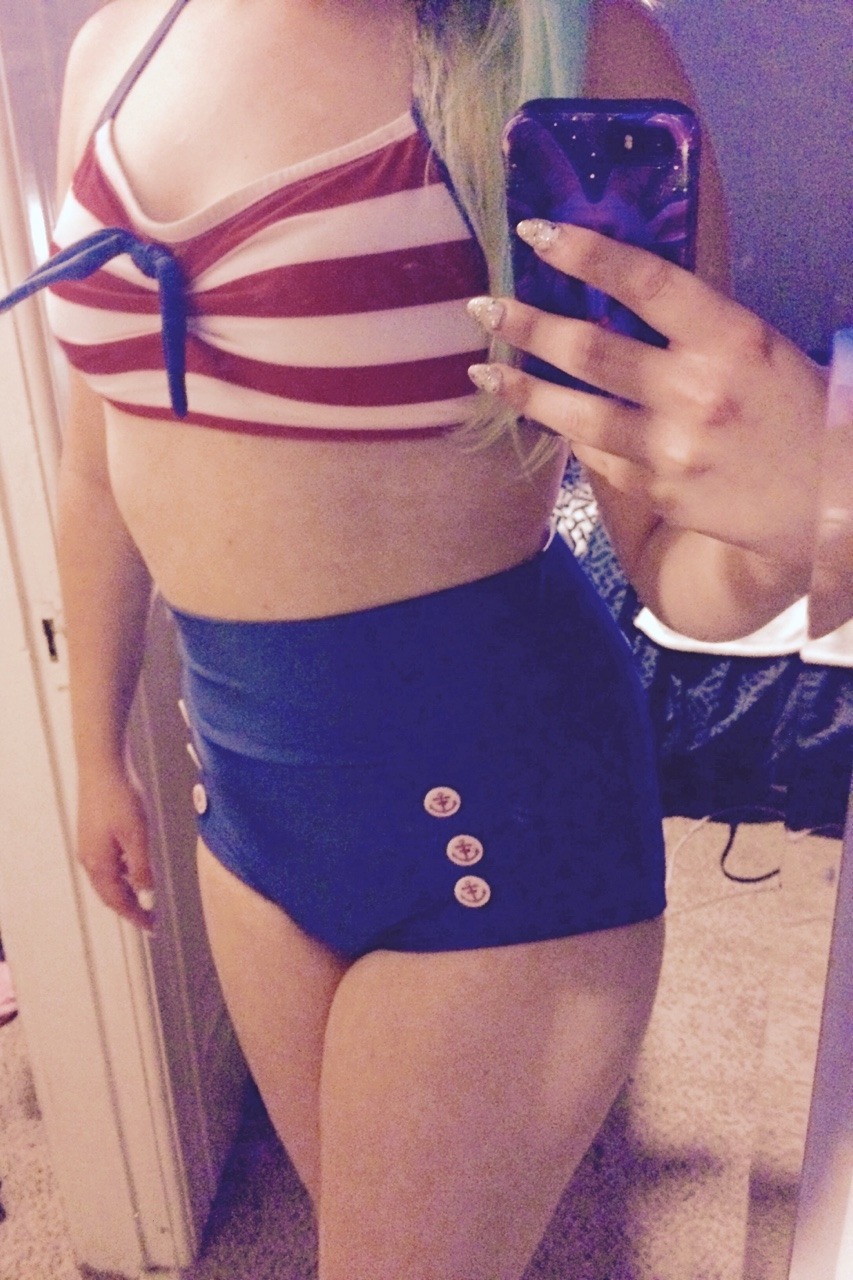 hafprincess:  My pinup suit! I haven’t felt this good wearing it in a very long