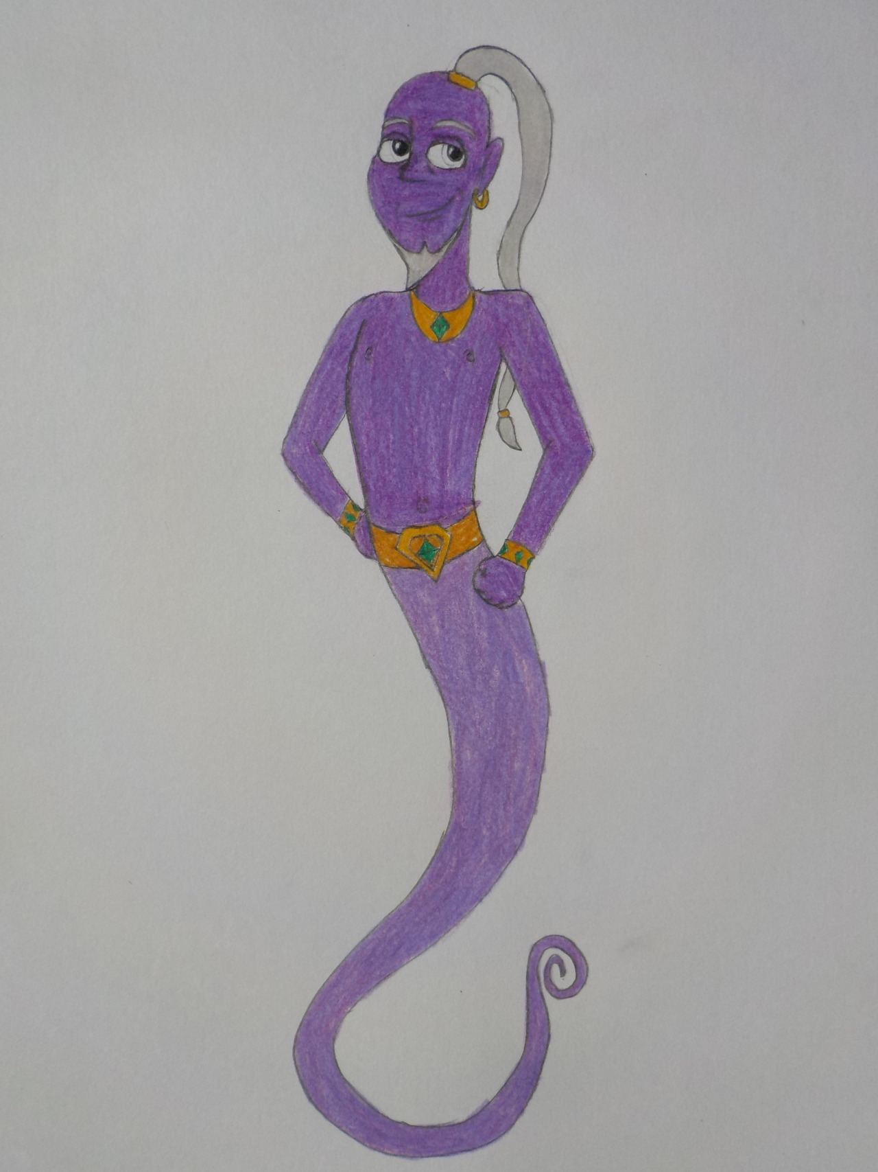 Meet Ruso the Grand, the former King of the Genies and the late father of Genie from Aladdin #OC#Genie#Aladdin#Disney Aladdin