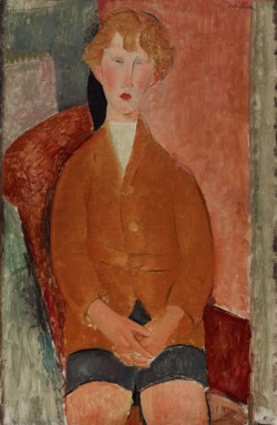 urgetocreate:
“Amedeo Modigliani, Boy in Short Pants, ca. 1918, oil on canvas, 39 ¼ x 25 ½ in., Dallas Museum of Art
”