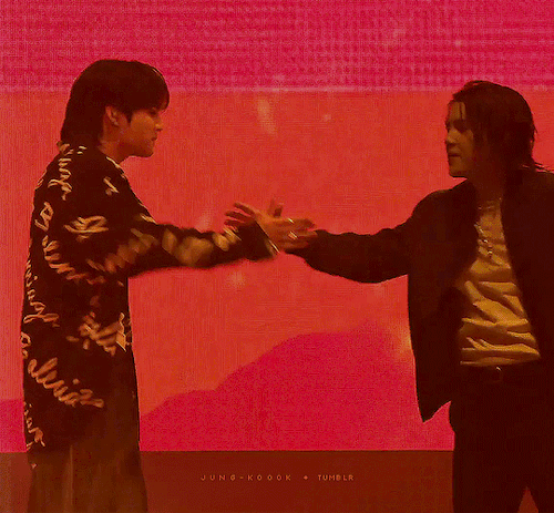 Yoongi And Jungkook Performing 'burn It' Together For @jimimn (cr. @taee)bonus Yoongi's Smile While Looking