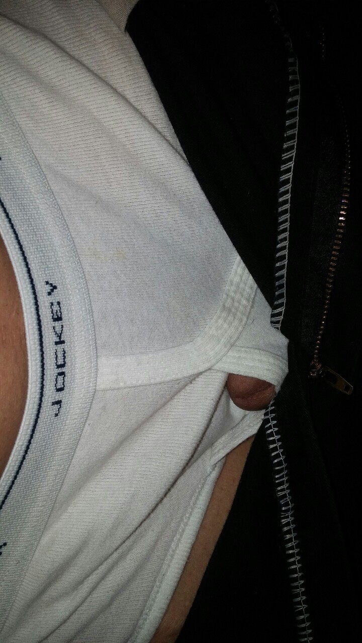 jockeysmallcock:  Poking out
