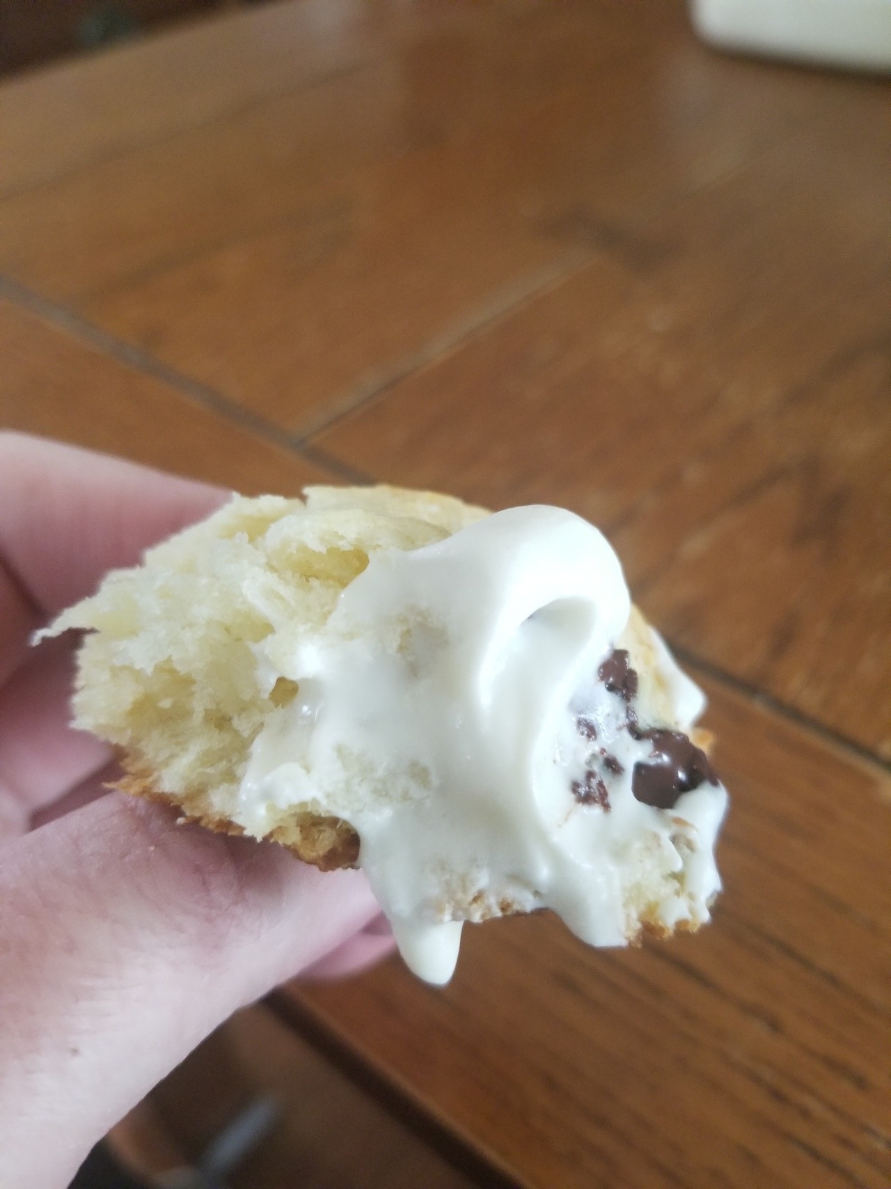 Today I made…Almond Scones with dark chocolate chips and mock Devonshire Cream…possibly