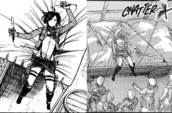 Chapters 7 and 68: Mikasa Ackerman and Historia Reiss after losing