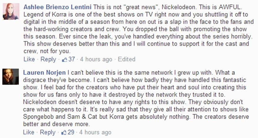 avatarlegends:  Dissension Amongst the Ranks Seems the news of Korra “going digital”