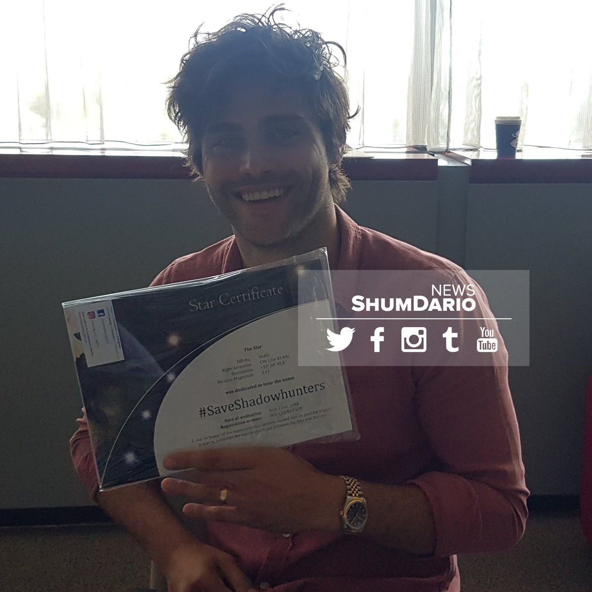 daddariodaily: Someone got the stars certificates! 💙⭐ #ITAInstituteCon2 #SaveShadowhunters