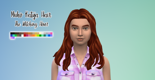 kittsims: Sims 4 Miiko Katya Hair - The Witching Hour Recolour (Override) Hello! Here we have @miiko