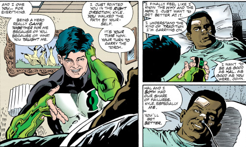 sarahlovescomics:Kyle and John are my favorite Lanterns and I’m just missing their dynamic. 