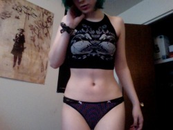 realindoorcat:  I feel like a crop top and underwear should be the most appropriate outfit for every occasion.
