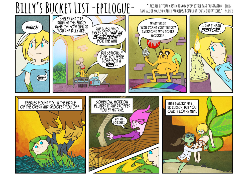 illeity:   Billy’s Bucket List -epilogue-  Take all of your wasted honorEvery little