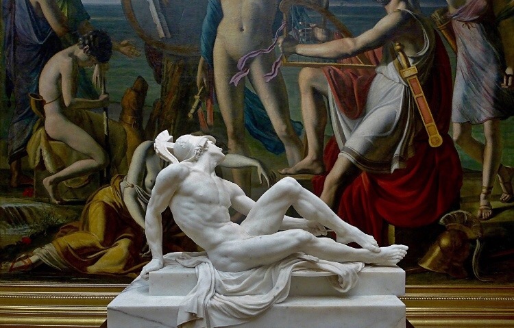tmimii:The Wounded Achilles. 1789. Jean-Baptiste Giraud French.1752-1830. marble.