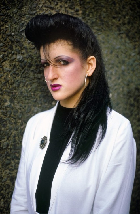 Stephanie, Knightbridge, 1984 photographed by Derek Ridgers for In the Eighties.