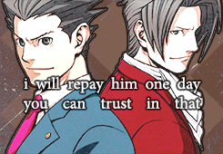 amirnizuno:endless list of otps → miles edgeworth and phoenix wright (ace attorney)↳ “a man appeared