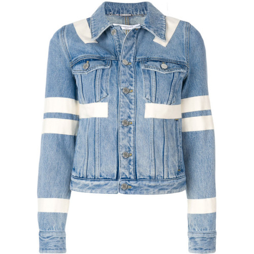 Givenchy Cotton Jacket With Straps Detail ❤ liked on Polyvore (see more blue cotton jackets)