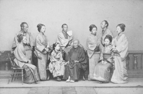 Carte de visite portrait of a Japanese family, c. 1860-1880.Source: Rijksmuseum.