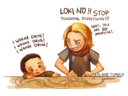 derlaine:  You might debate whether Loki was born evil or not, but he sure was born to be a backseat driver 