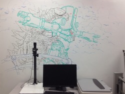 vigbrastle:  djcrumrine:  The studio isn’t home without a huge drawing of the otp on the whiteboard wall.    This is the greatest thing I have ever seen