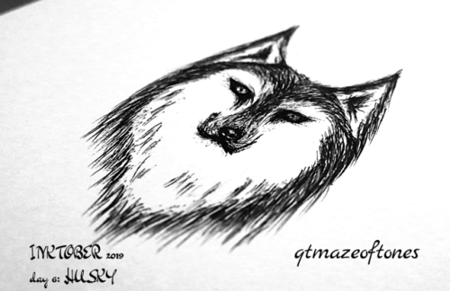 Inktober Day 6: Husky.