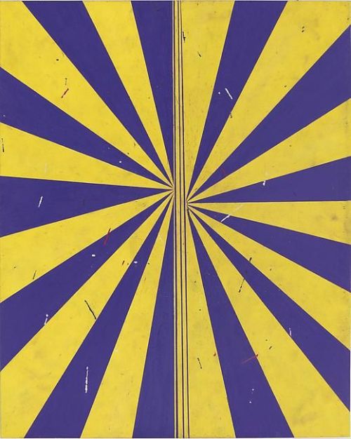 topcat77:Mark Grotjahn Untitled (Violet and Canary Yellow Butterfly 41.78), 2010 Color pencil on pap