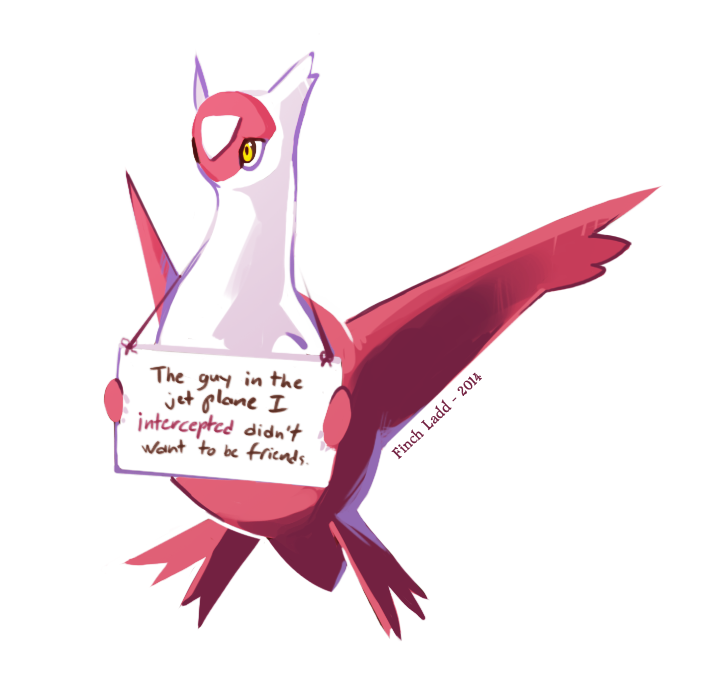 shining-latios:  “The guy in the jet plane I intercepted didn’t want to be friends.” :(
