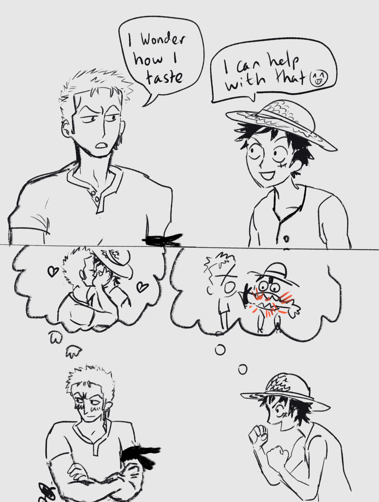 Luffy x zoro comic