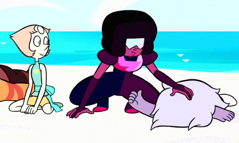 ok but like, when Amethyst groans, both Garnet and Pearl are concernedbut then Amethyst confirms that she is not dead and they’re happy and they both have these little smiles‘cause that is classic Amethyst right thereanyway, the point is its a cute