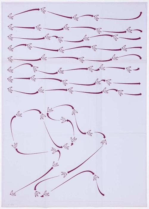  Léon Ferrari, Roads, 1982 ink on paper, 68,7 × 93,8 cm,© Centre Pompido