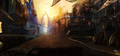 cinemagorgeous:  Beautifully realized environments by artist Ada Wong.