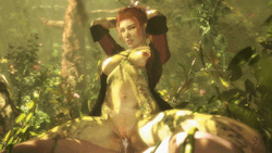 athazel: drdabblur:  In the spring, when the flowers are in bloom, Poison Ivy feels the same urge to pollinate. She gathers willing men to sate her Spring-time lust, and heighten her powers. Poison Ivy from Arkham Knight enjoying the nutrients of the