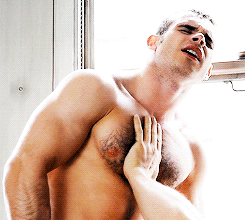 masc4femme:  I love it when she rubs my chest… runs her fingers through my chest