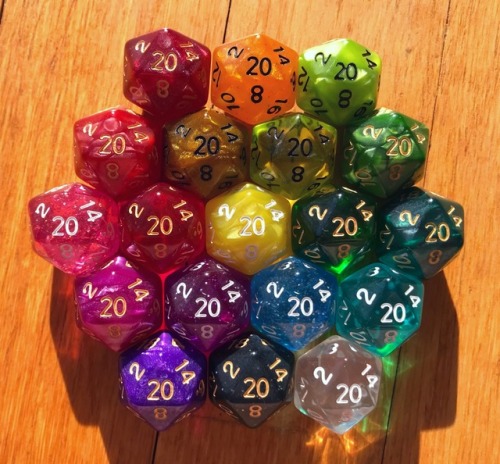 battlecrazed-axe-mage: It’s time for a very special giveaway! I’ve often gotten asks, while running this blog, from people who don’t yet have their own first set of dice. Every time, it’s difficult not to ask for their address and favorite color