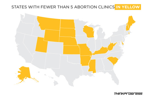 i-shine-not-burn:  siennugh:think-progress:Why An Abortion Can Cost 񘎤 And What It Costs In Your State, In One MapLast summer, when arguing in court in favor of Senate Bill 206, a harsh law that would force at least one of Wisconsin’s abortion clinics