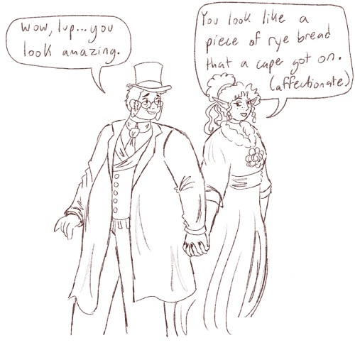 Some Edwardian era fashion Lup cause I’m very gay for her&hellip;and a bonus dandy-looking Barry!- b