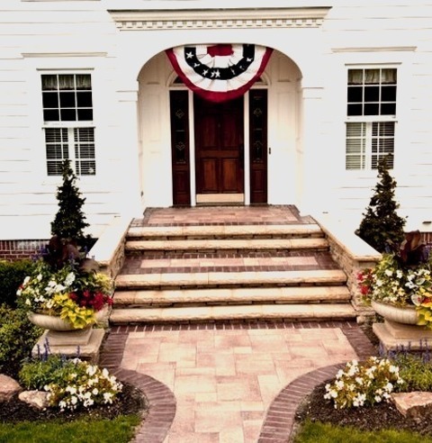 Indianapolis Traditional LandscapeAn Example Of A Mid-sized Traditional Full Sun Front Yard Concrete