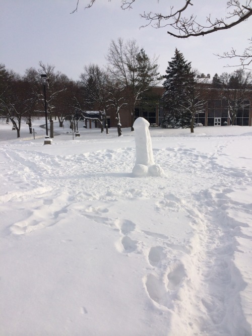 catsinabluebox:  catsinabluebox:  some kids built this outside my dorm.   and here we see students worshiping their almighty god while singing the song from How the Grinch Stole Christmas. 