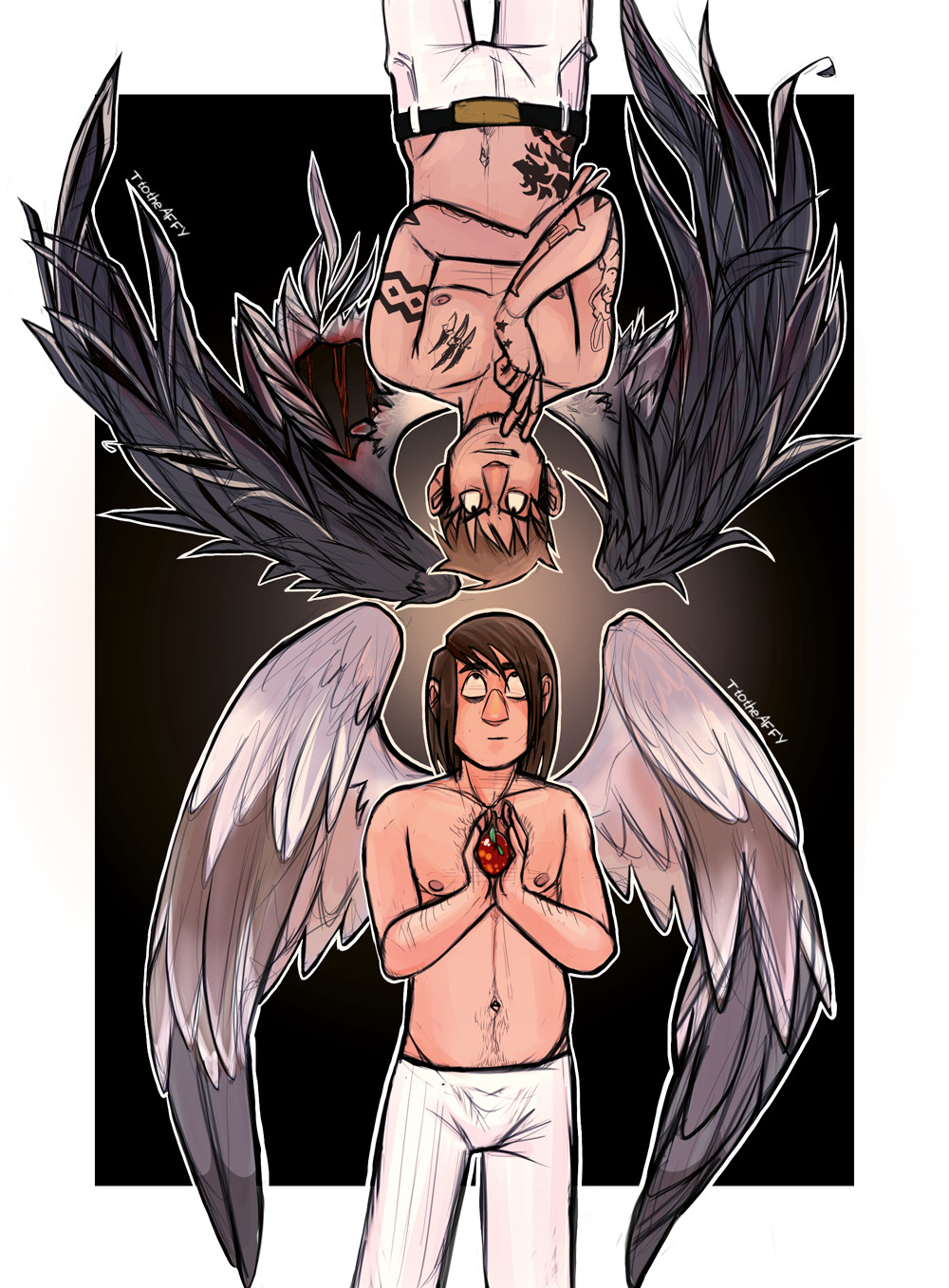 ttotheaffy:  Still not sure which way round I like this, so here’s both, complete