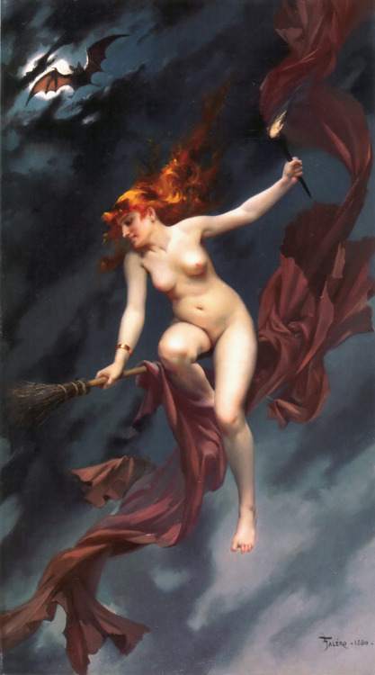 steelromanticism:  The Witches’ Sabbath (1880), by Luis Ricardo Falero.  