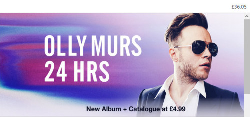 iTunes UK says they sell Olly’s new album plus catalogue at only 4.99&hellip; but they DON’T.