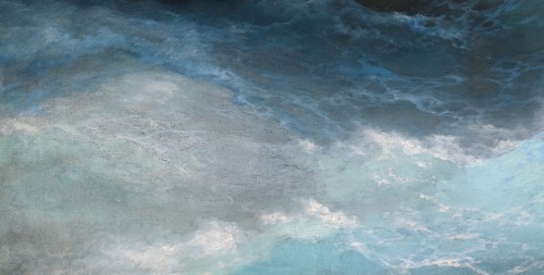 detailedart:Details: Stormy sea, by Ivan Konstantinovich Aivazovsky (1817-1900).