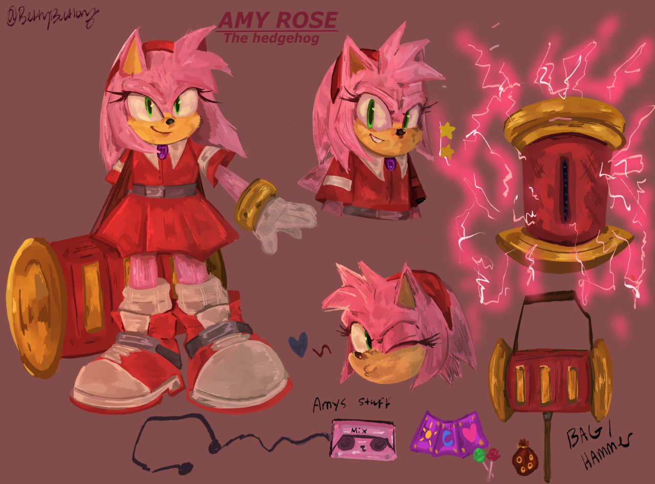 ArtStation - Amy Rose - Sonic Movie Version (Fan Concept)