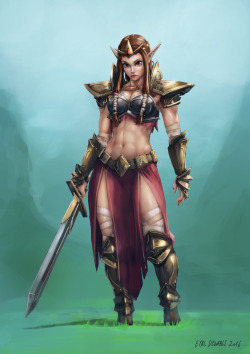 eyald: Warrior Princess Zelda.Drawn for this