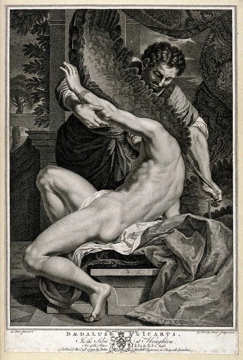 Sex hadrian6:    Daedalus and Icarus. Stipple pictures