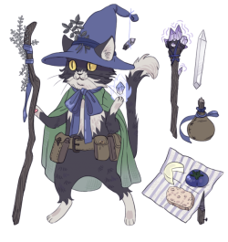 thevintagepostbox: Making a cat zine–one series is gonna be D&amp;D cats