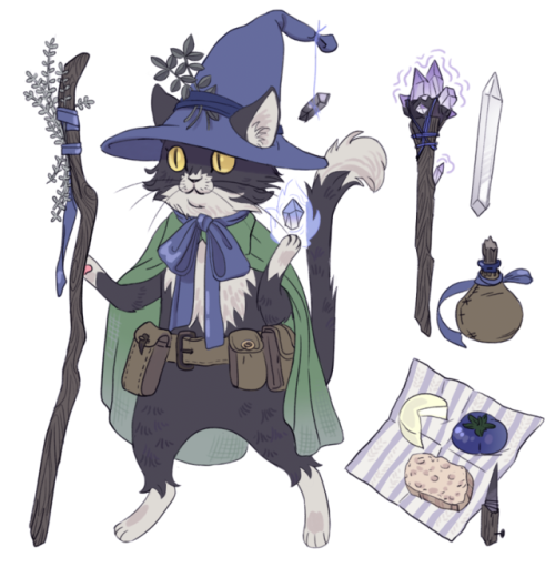 thevintagepostbox: Making a cat zine–one series is gonna be D&D cats