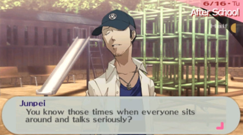 a-howling-god:Junpei saying some very wise and mature things.