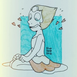 nina-rosa-draw:  Pearl secretly wears Rose’s dress sometimes… 