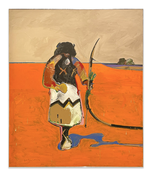 American Portrait as a Buffalo Dancer / Fritz Scholder / 1975 / Oil on canvas. Currently on exhibit 